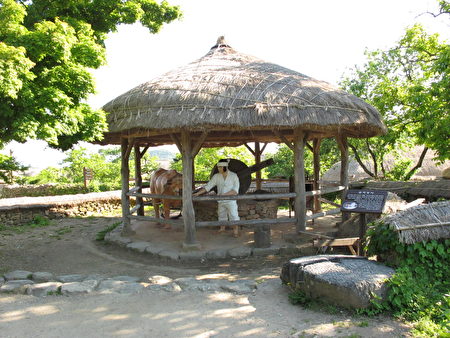 樂安邑城保留完好的朝鮮時代草屋村。（全景林／大紀元）
